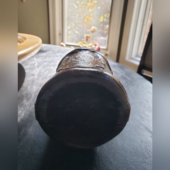 Vtg Leather Wrapped Bottle - Picture 8 of 11